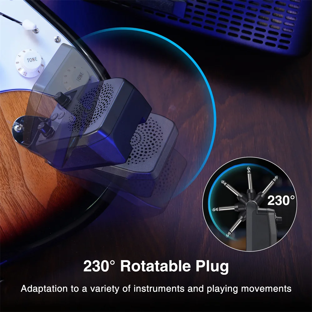 LEKATO Mini Elektrische Gitaarversterker 5W Draagbare Gitaarversterker Bluetooth Ingebouwde 4 Effecten Oplaadbare Kleine Gitaarversterker voor Praktijk