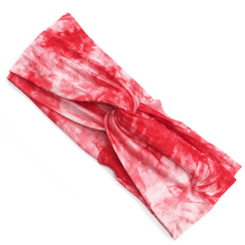 3 stücke Frauen Stirnband Boho Floal Stil Quer Knoten Kopf Wrap Haar Band Gedruckt Muster Schweißband Zubehör: red