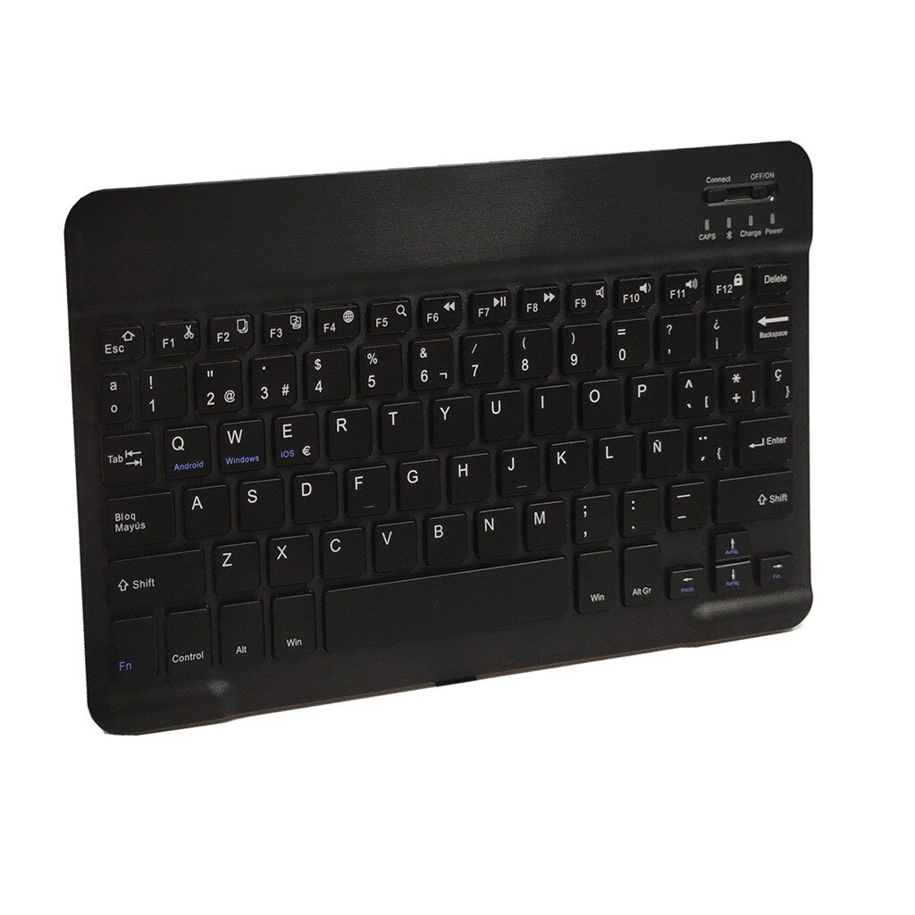 Universal Wireless Bluetooth Keyboard Thin Hebrew-Spanish 9.7-inch ergonomics fits any tablet and phone with Bluetooth device