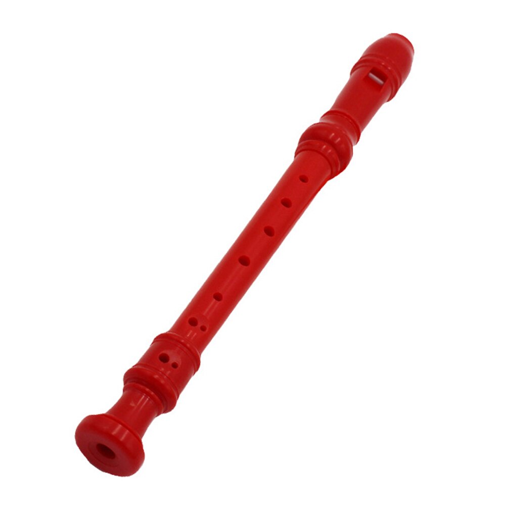 Grabador Soprano de clarinete de plástico de 8 agujeros para niños principiantes, instrumento Musical con flautas: Rojo