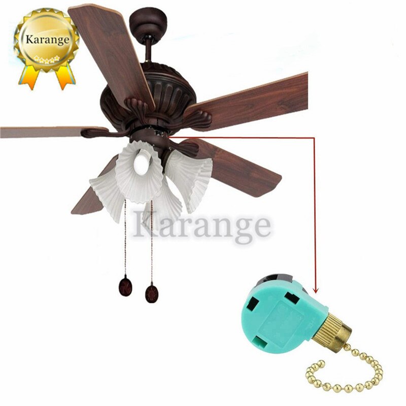 Ceiling Fan Switch 3 Speed Zing Ear 360 degree ZE-268S6 Hunter SW-A09 Green 3.7x2.7x2.3cm