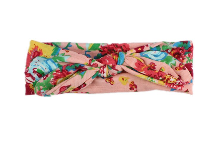 Europäische Frühling/Sommer Blumen- Baumwolle infantil Bogen Stirnband Heißer Elastische freundlicher Mädchen DIY Haar Zubehör Für Party