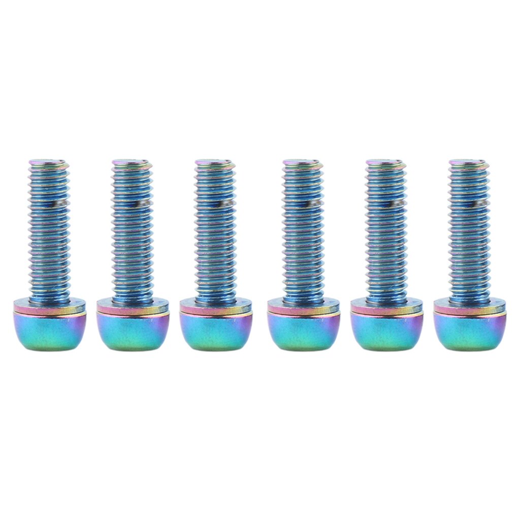 Pack 6 MTB Mountain Road Cycling Bike Bicycle Handlebar Stem Screw Bolts Replacement Parts Gear Accessories: 25x5.88mm