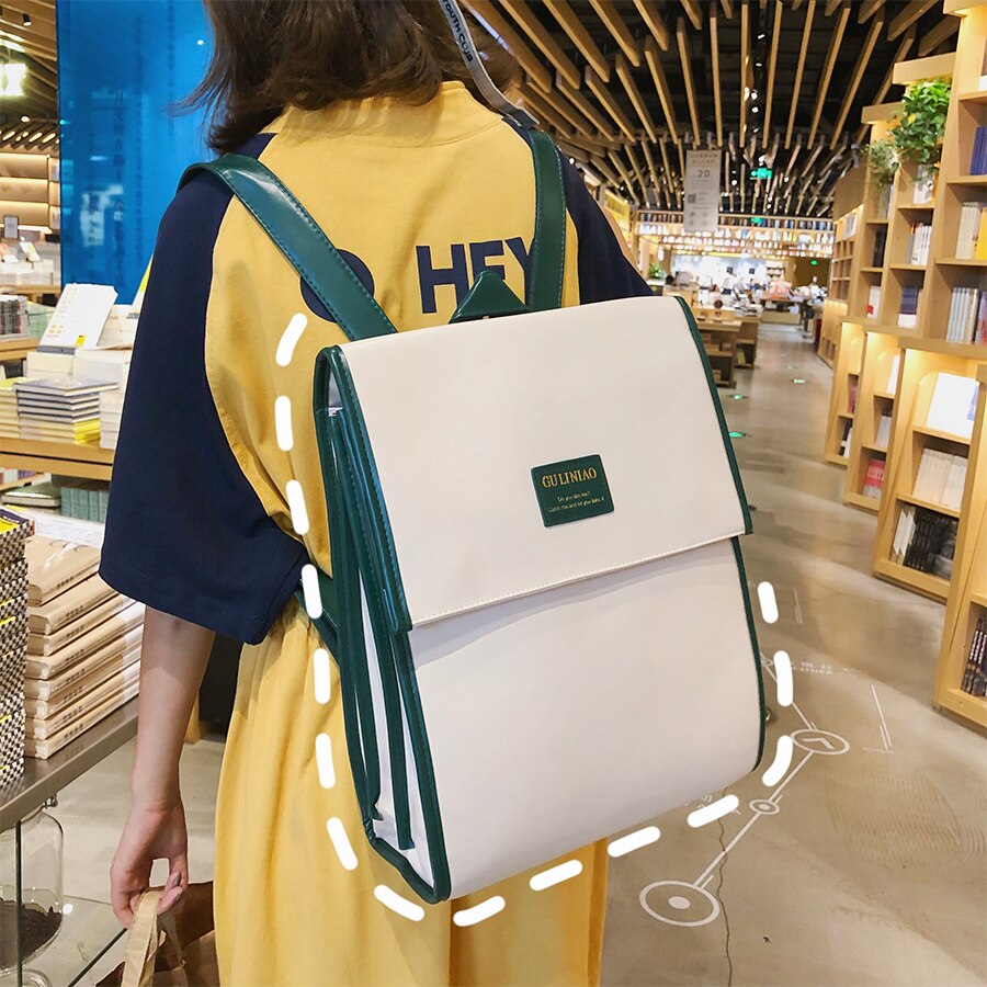 Koreaanse Stijl Rugzak Pu Leer Tiener Meisje Schooltas Mode Grote Capaciteit Boek Tas Laptop Rugzak Mochila Feminina