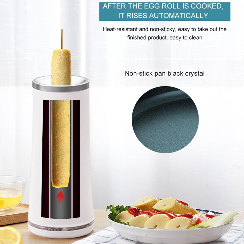 Frokostmaskin automatisk eggrullmaker mini elektrisk kopp omelett kokeverktøy eggmaster pølse burrito