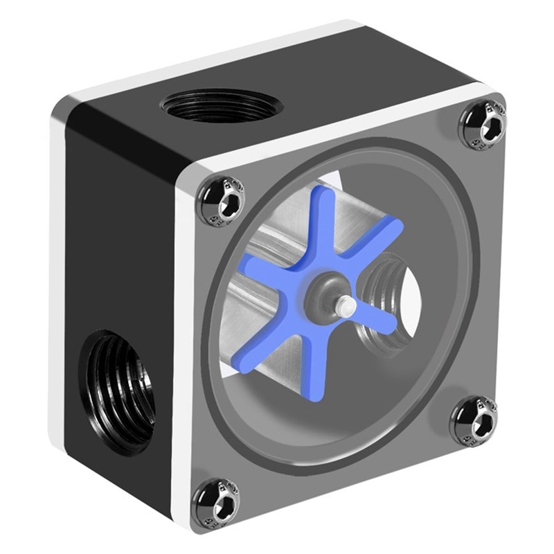 Flow Meter Indicator Tungsten Alloy G1/4 Standard Female To Female Naar Female Thread Computer Waterkoeling Flow Indicator
