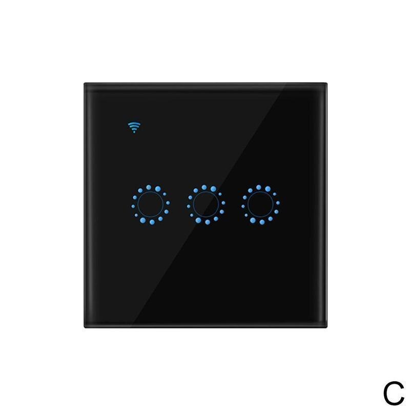 Muur Smart Switch Wifi Schakelaar Smart Afstandsbediening Schakelaar Alexa Slimme Schakelaar Compatibel Met Ios En Android: black 3 road