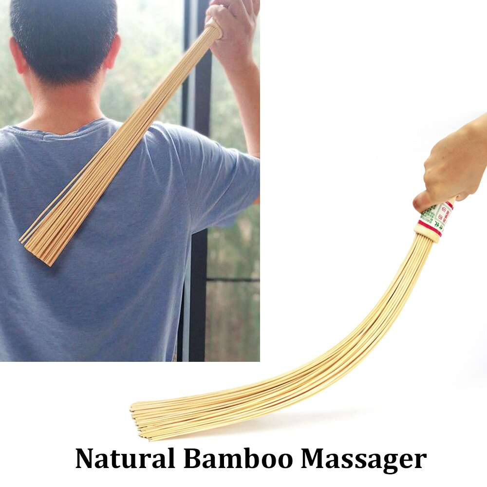 Massageador muscular de bambu natural, acessório de massagem gua sha para massagear as pernas e alívio da fadiga, para cuidados com a saúde: Bamboo massage whip