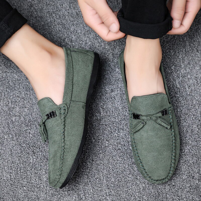 Mænd loafers sko udendørs klassiske business sko ruskind sko til mænd slip on flats fritidssko mænd