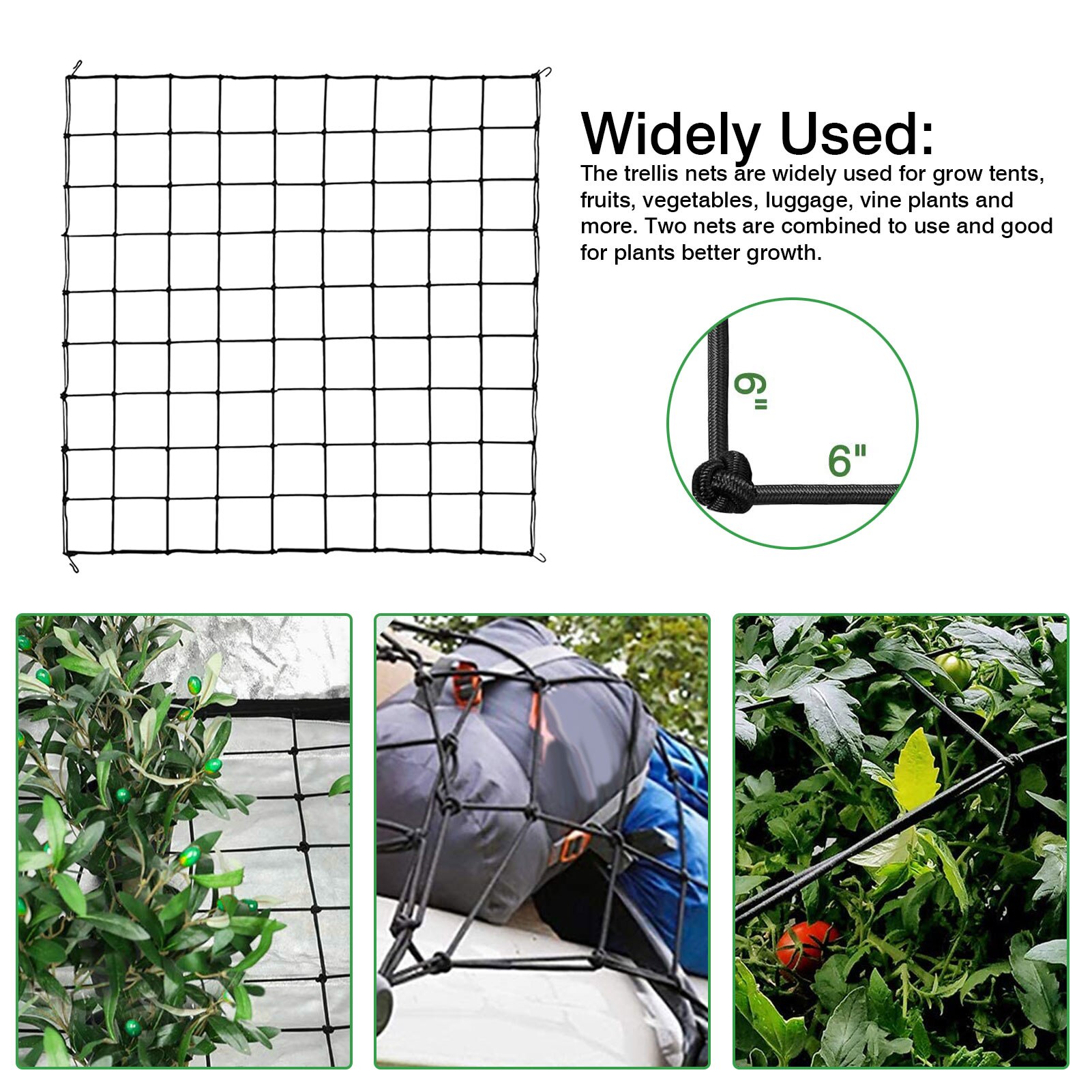 Grow Tent Trellis Netto Tuin Polyester Zware Plant Vierkante Zachte Mesh Tuinman Trellis Voor 60-180Cm grow Tent