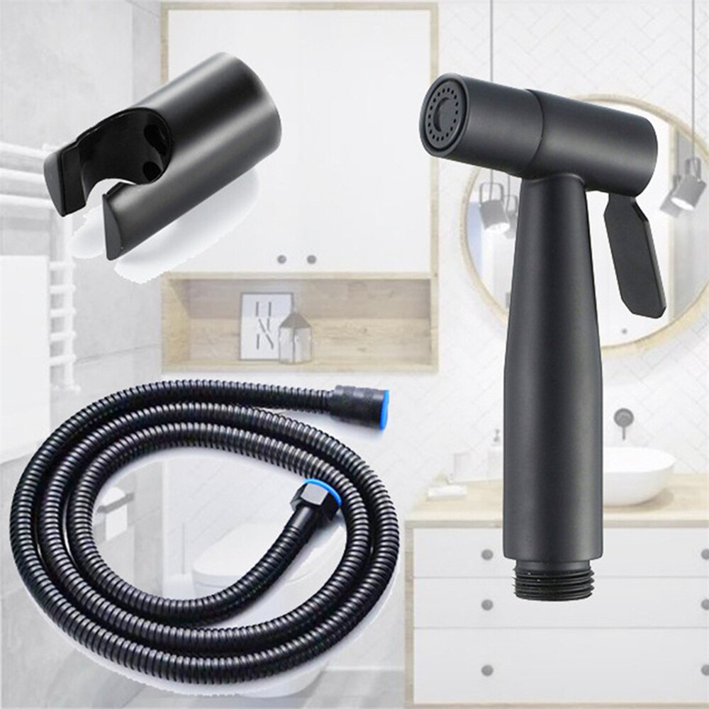 Rvs Bidet Set Zwarte Badkamer Kraan Spuit Handheld Bidet Voor Floor Cleaning Spray Keuken Hand Spray Bidet: E