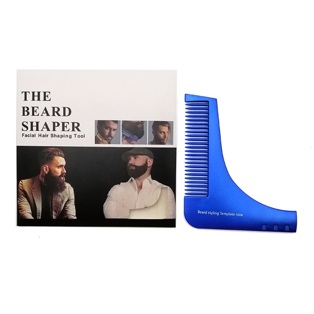 portable Beard Styling Shaping Template Comb Barber Tool Symmetry Trimming Shaper Stencil
