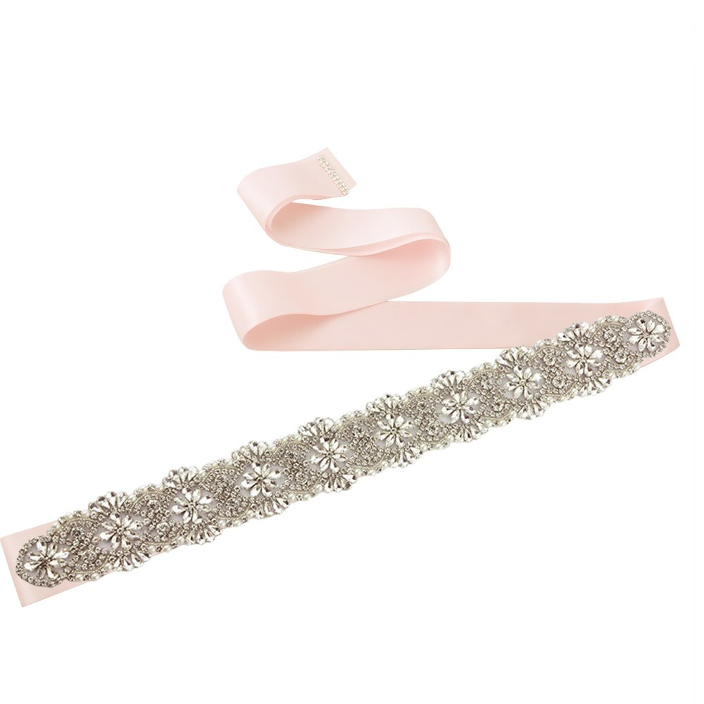Sparkle Wide Rhinestone Belts For Women Pearl Wedding Belts Plus Size Bride Sash Belt Wedding Waist Belt Jeweled Belt for Dress: pink