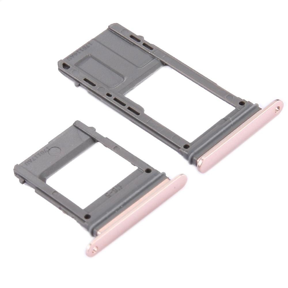 Sostituzione adattatori per fessura per fessura per fessura per schede SIM per Samsung galassia A5 (2017) / A520 e A7 (2017) / A720 micro SD vassoio: Colore rosa