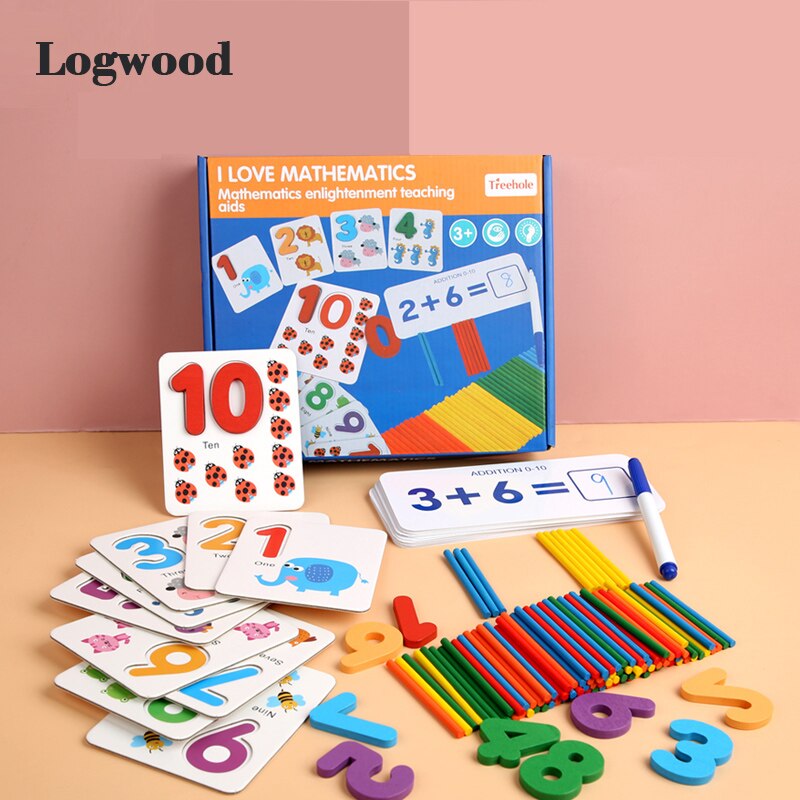 Kinderen Houten Speelgoed Math Speelgoed Match Nummers Optellen En Aftrekken Onderwijs Monterssori Tellen Houten Speelgoed Voor Kinderen