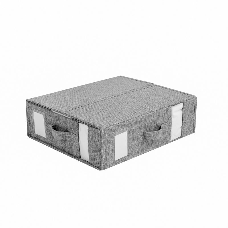 juego de sábanas, organizador, caja de almacenamiento de tela con ventana, cremallera, manta plegable, organizador, armario, ropa de cama, cajas de almacenamiento para el hogar