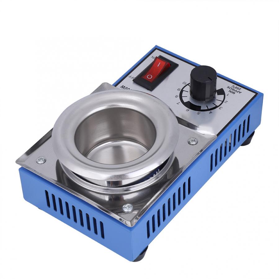 WALFRONT Solder Pot Soldering Desoldering Bath 200-450c Stainless Steel Plate 150W Electric Welding Solder Iron Pot Power Tools