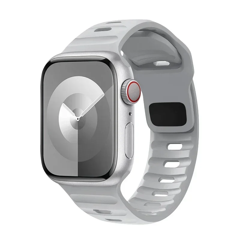 Silikonarmband för apple watch-band 49mm 46mm 45mm 44mm 40mm 41mm 42mm sportarmband correa för iwatch-serien 10 9 8 7 6 se 5 4