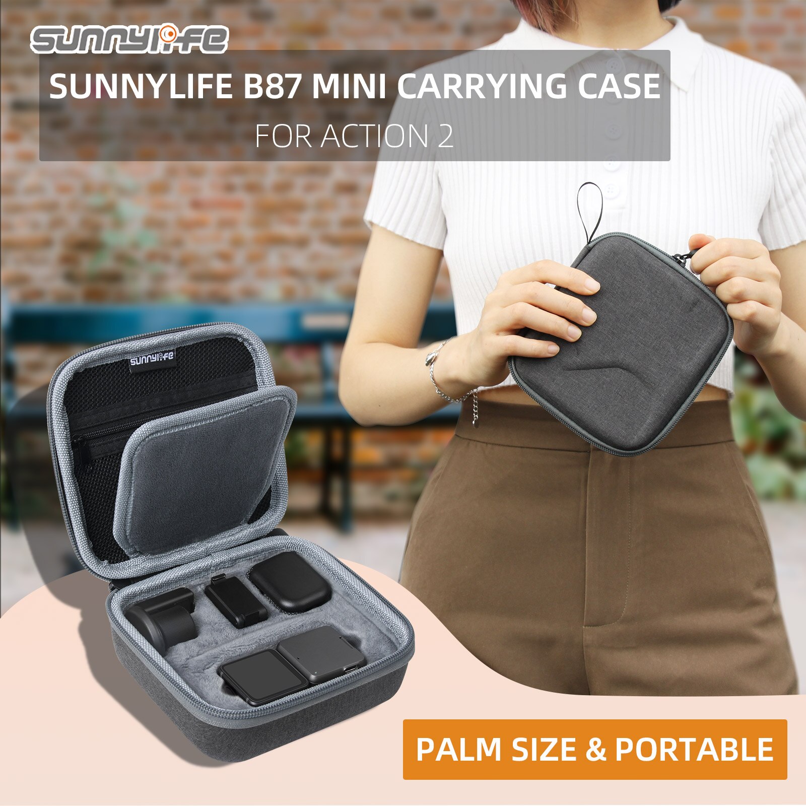 Sunnylife  b87 mini-tragetasche, tragbare handtasche, aufbewahrungstasche, zubehör für action 2