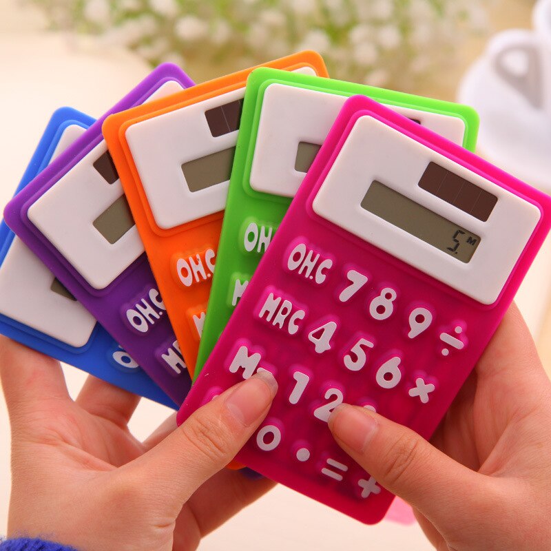 Handheld Silicone Scientific Calculator Foldable Pocket Calculator Solar Calculators Scientific for School Meeting