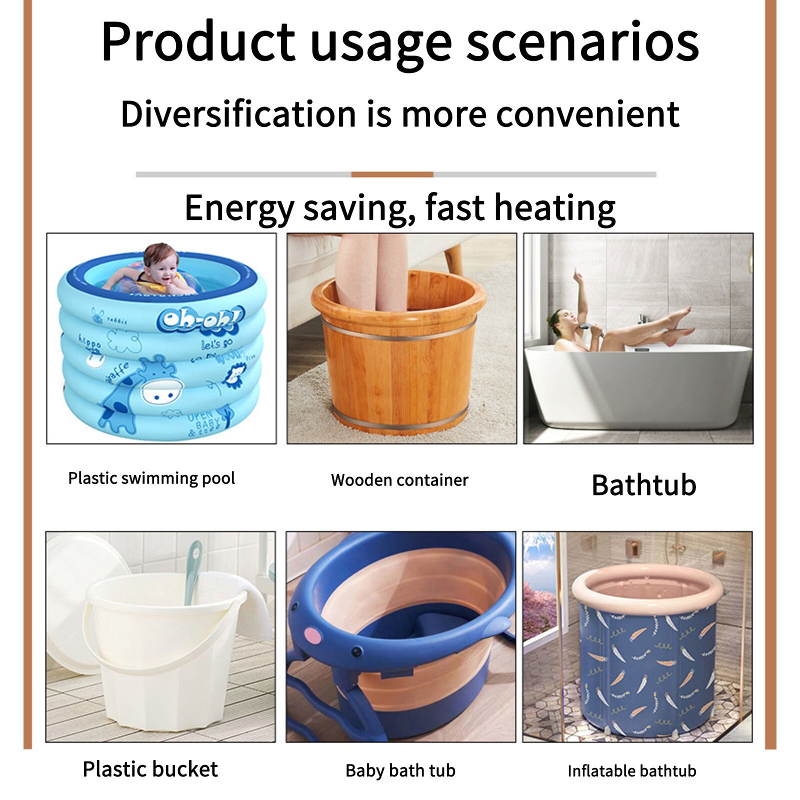 Electric Water Heater Boiler Water Heating 1500w Stainless Steel Electric Water Heaters Swimming Pool Bathtub Heater Us Plug#g36