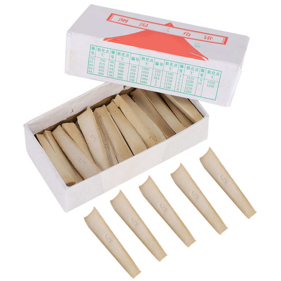 1230℃ Ceramic Craft Kiln Fire-resistant High Temperature Measuring Pyrometric Cones Electric Furnace Accessory Drill Art Tools