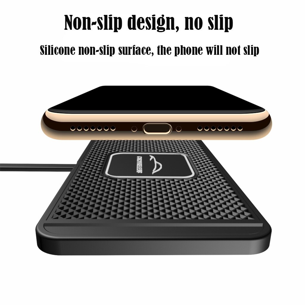 CARPRIE Wireless Charger 2in1 Wireless Car Charger Silicone Pad Phone Dash Mount with GPS Holder Fast Charger Quick Charge Phone