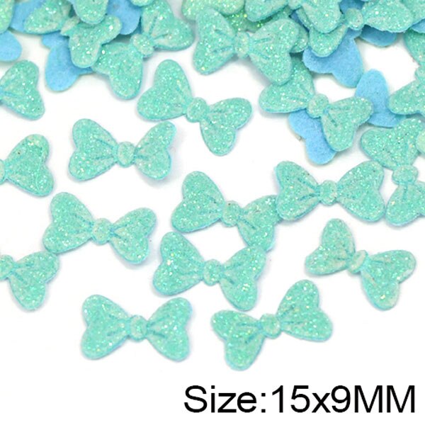 50Pcs Glitter Kleine Krone Patches Filz Pads Applique Patches auf Kleidung Haar Clip Bögen für Mädchen Scrapbooking Accessories17x17MM: 16