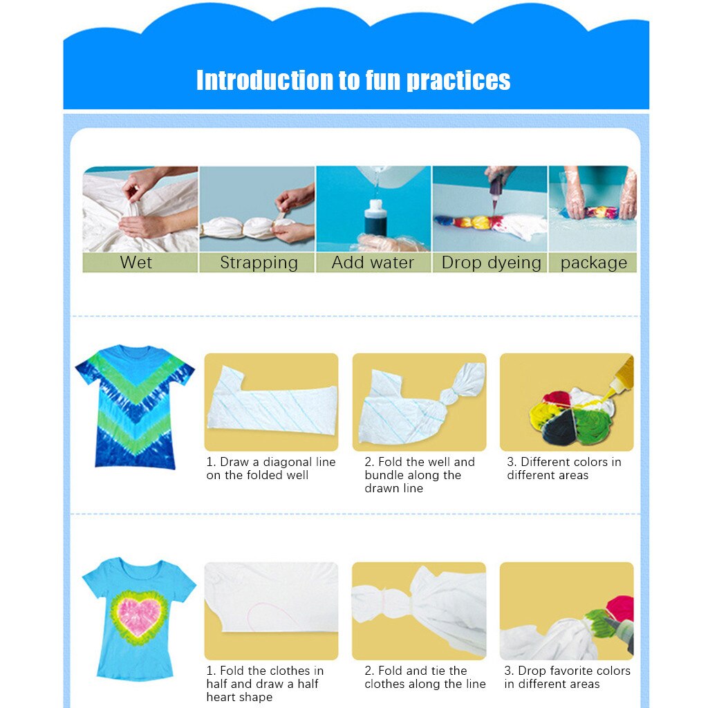 Tie-dye Set Boxed Family Clothing Handmade Diy Set Beginner Drawing Paper Supplies