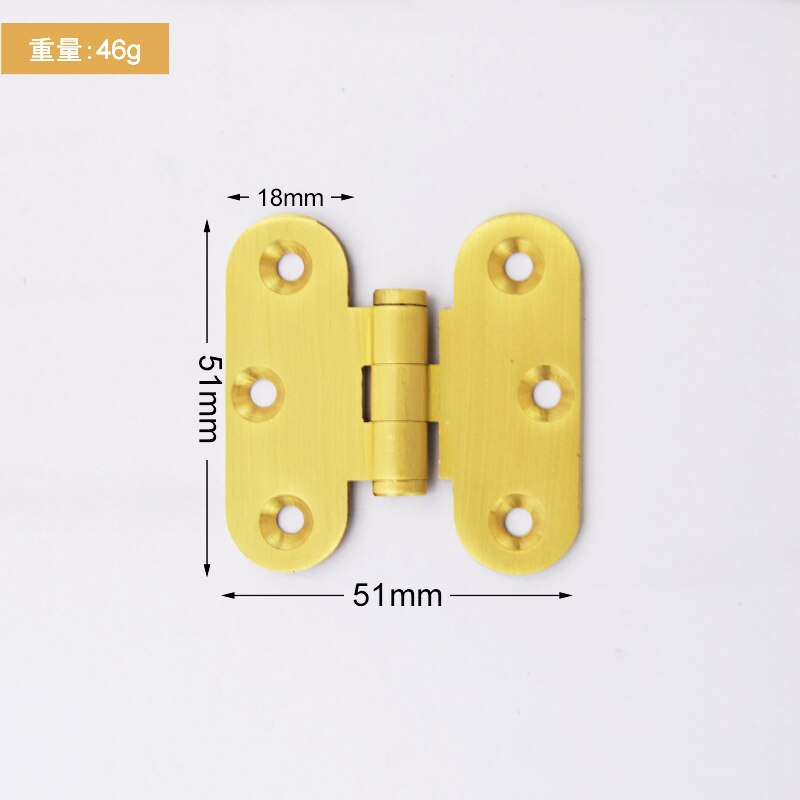 Furniture Pure Copper 270 Degree Hinges Brass Hinges Copper Hinge Hardware Fitting: 51-51-2.5mm