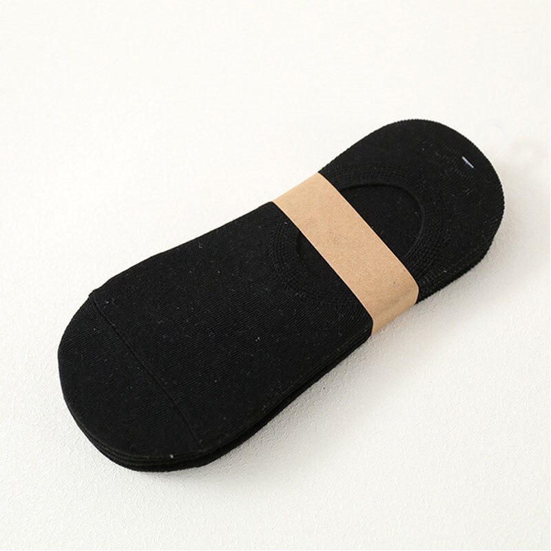 5 Pairs/Multiple Batches of Cotton Invisible Men&#39;s Boat Socks Summer and Autumn Non-Slip Silicone Slippers Short Nakedmen&#39;Ssocks: 1