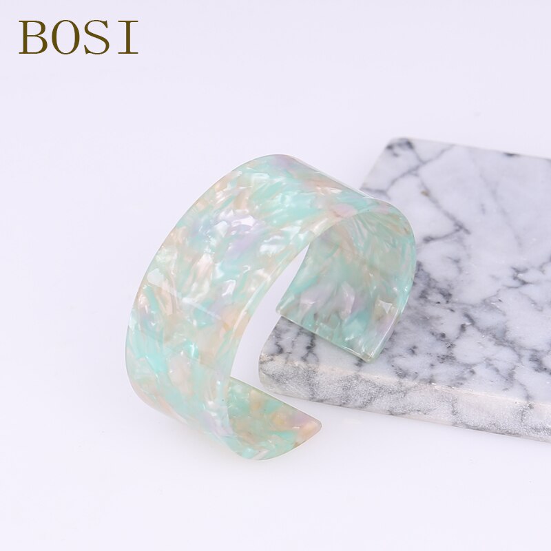 Bohemian Leopard Acitic Säure Acryl Harz Armbänder Bunte Armreif Für Frauen Harz Manschette Armband femme Einfache Elegante Schmuck: 16