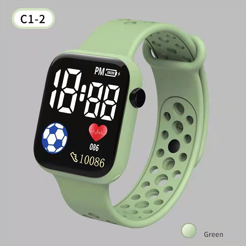Reloj Digital LED YIKAZE para niños y niñas, relojes deportivos desechables, correa de silicona, reloj electrónico Digital para niños: Azul oscuro