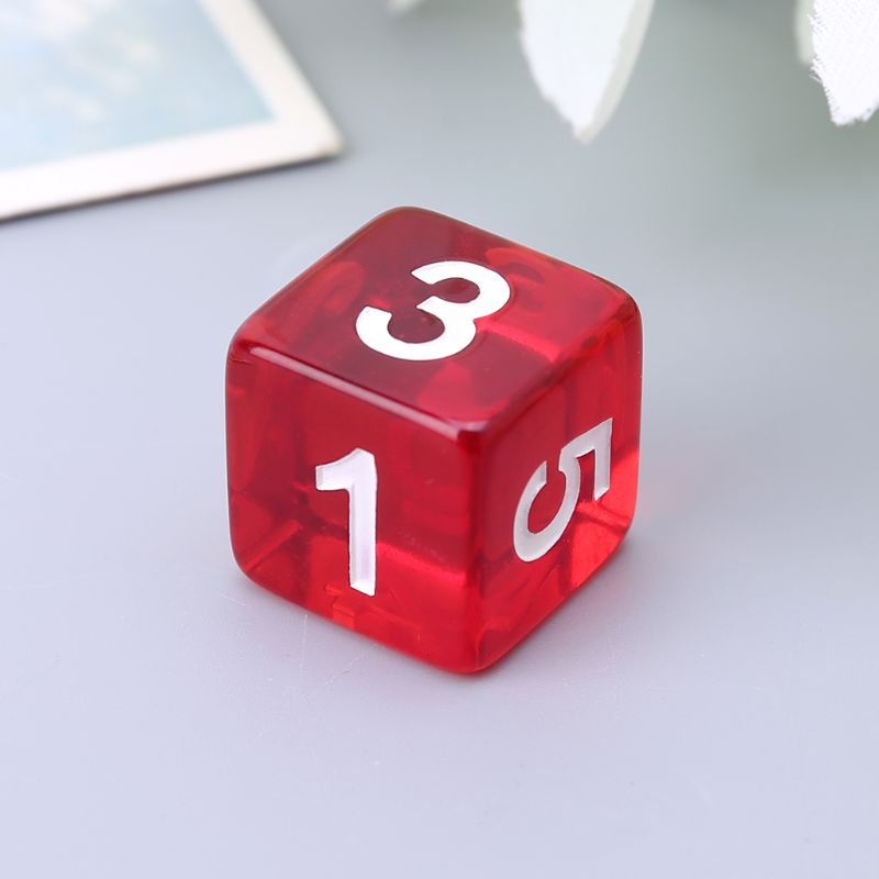 2 stücke Sechs Seitig polyedrisch Würfel Perlen Zahlen Platz Eingefasst für Verein Bord Spiel