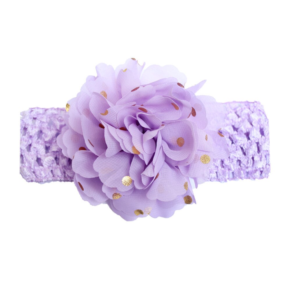 Pailletten Grote Bloemen Elasticiteit Brede Baby Hoofdband 12 Kleuren Haar Accessoires Kinderen Stamping Chiffon Haarband: K
