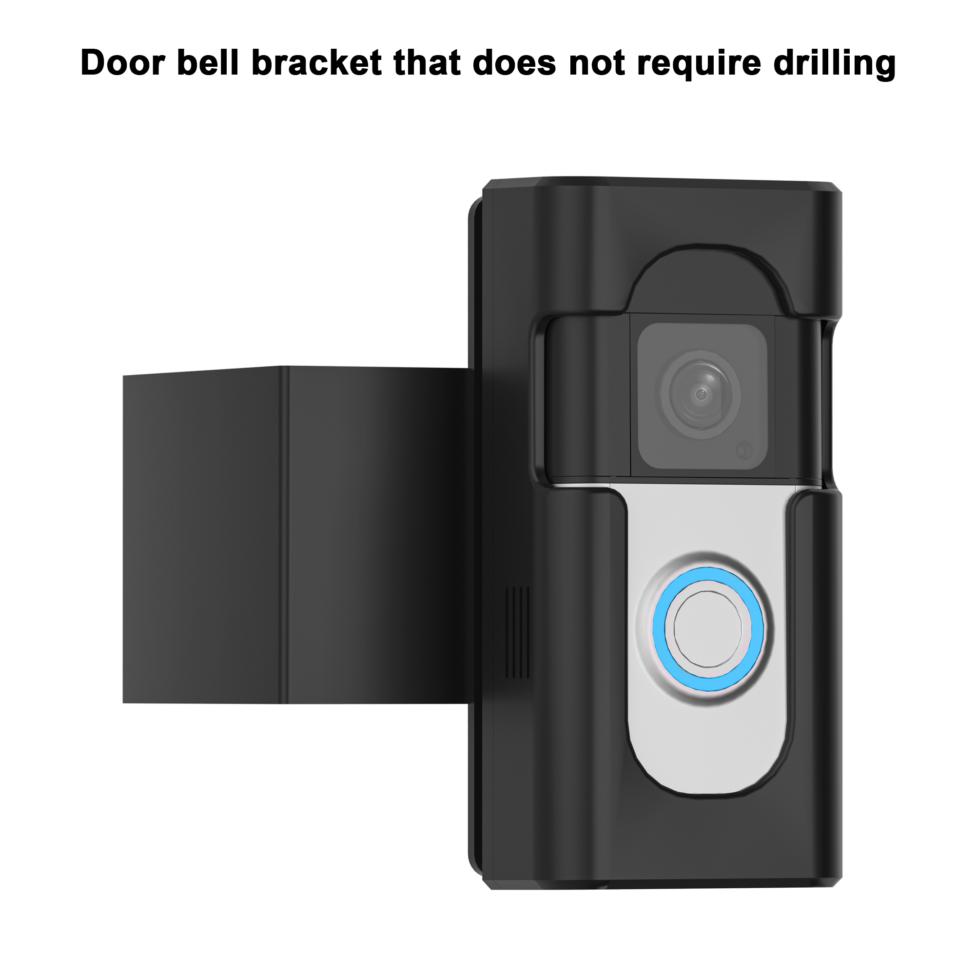 Support de sonnette antivol sans perçage, housse de protection pour sonnette vidéo, angle réglable, 45 °, gauche, droite
