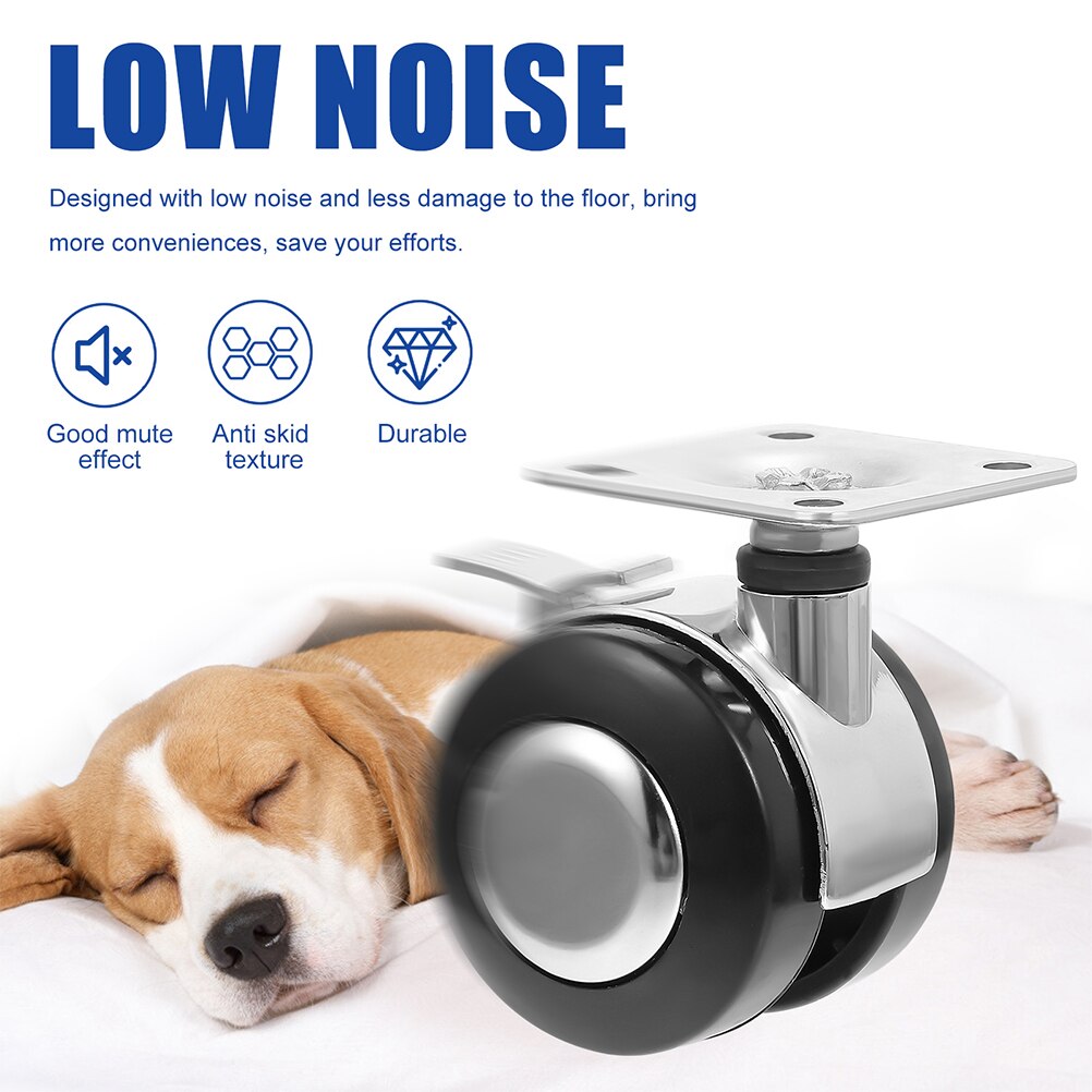 5pcs Office Chair Caster Wheels Furniture Rotation Swivel Wheel