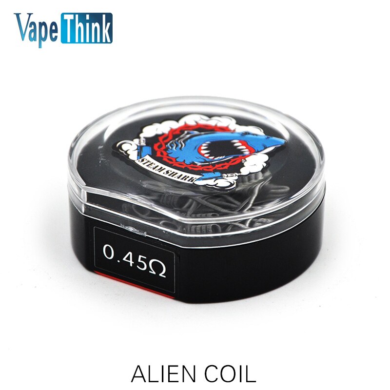 Vapethink Steam Shark Fused Clapton Hive Tiger Quad Twisted Mix Flat Twisted Alien Notch Ni200 Prebuild Coil