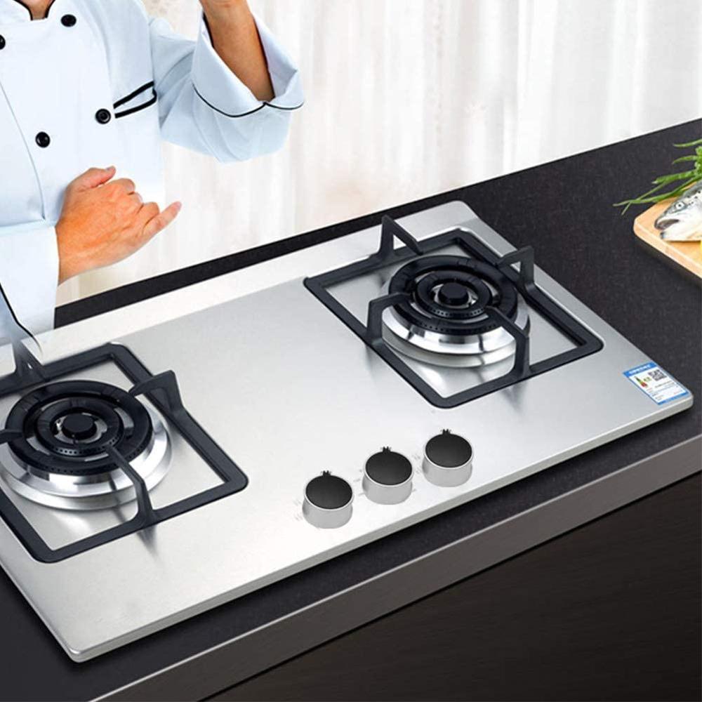 1Pcs Gas Stove Knob Metal 8mm Black Gas Stove Control Knobs Cooker Control Switch Range Oven Knobs Cooktop Burner Knob