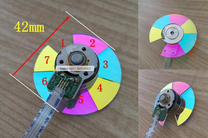 Koło kolorów robić projektora optoma HD70/HD72/HD73/DV10/DV11/PH530 żarówka jak o średnicy 42mm