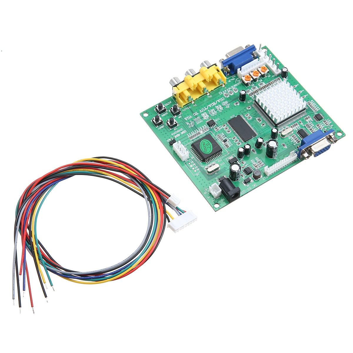 Placa Convertidora de vídeo GBS8200 de para RCA a VGA, juegos de Arcade HD, tableros de conversión de juegos con cable