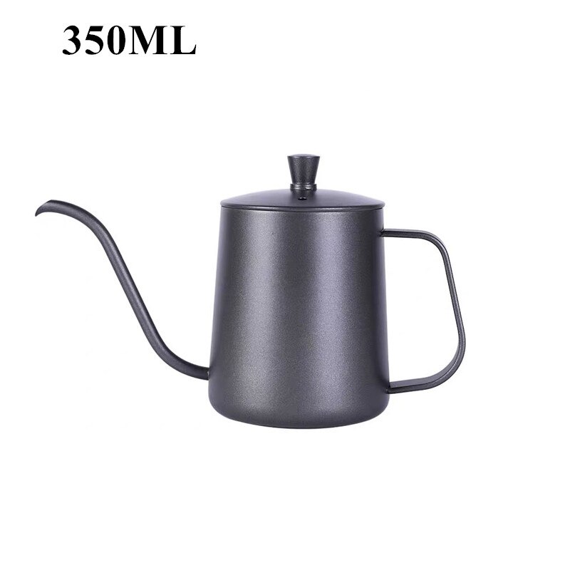850ml 304#Stainless Steel Long Narrow Spout Coffee Pot Gooseneck Kettle Hand Drip Kettle Pour Over Coffee With lid thermomete: 350ML-A