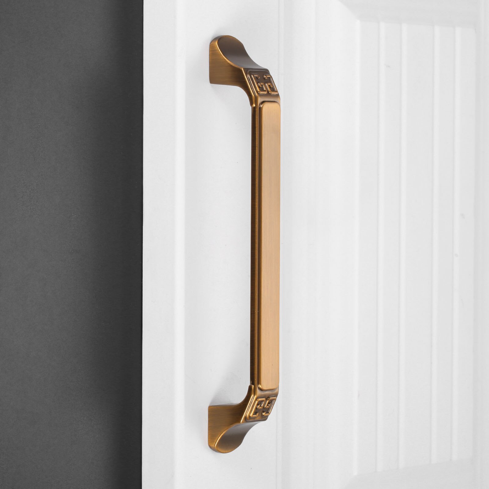 1Pc Koffie Handvat Bruin Knop W/Schroef Eenvoudige Stijl Pull 125/155Mm Lengte Klassieke Europese Decor meubels Kast Lade Keuken