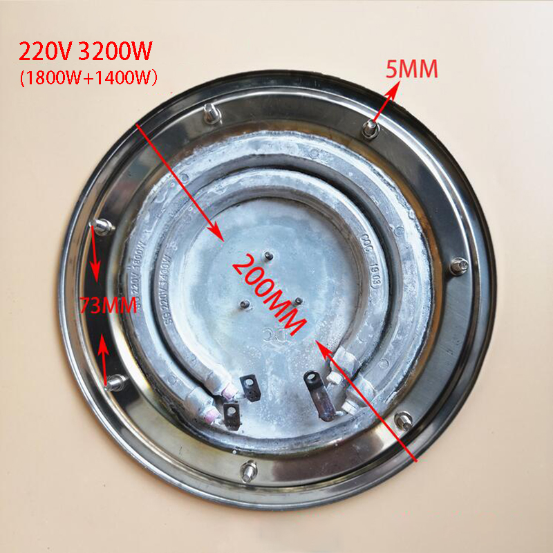 heater heating plate18/20cm1800/2800/3200w stainless steel heating element for water Steaming bucket Electric Heat Barrel parts