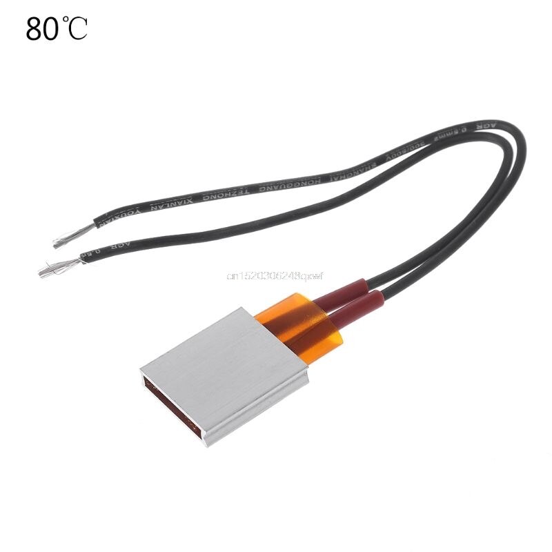 12V PTC Ceramic Electric Heating Plate Aluminum Shell Ceramic Sheet Constant Temperature Heater: 80V