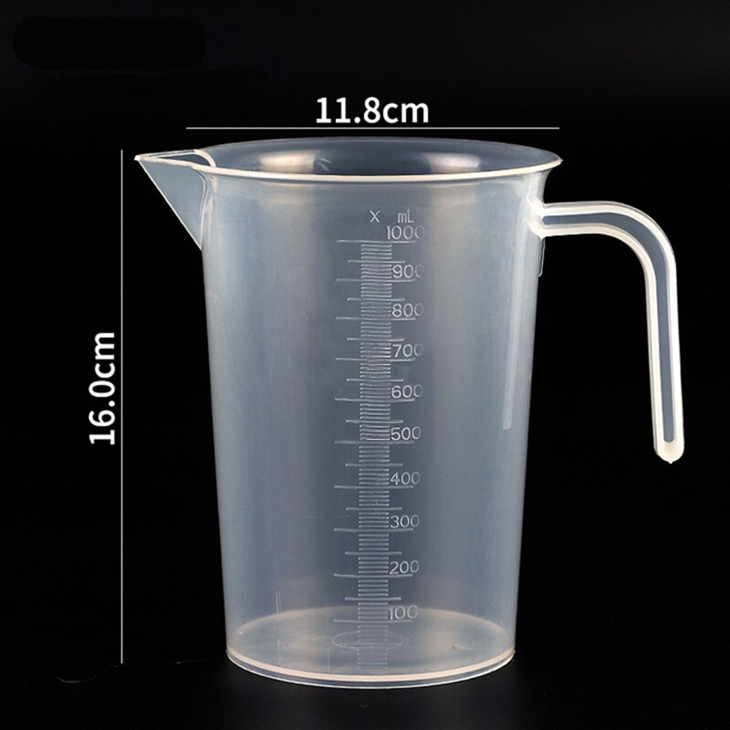 1pc keittiön mittakuppi 500/1000ml pp muovikartio mittakuppi pyöreä digitaalinen paksukahvainen keittiötyökalu ruoanlaittoon