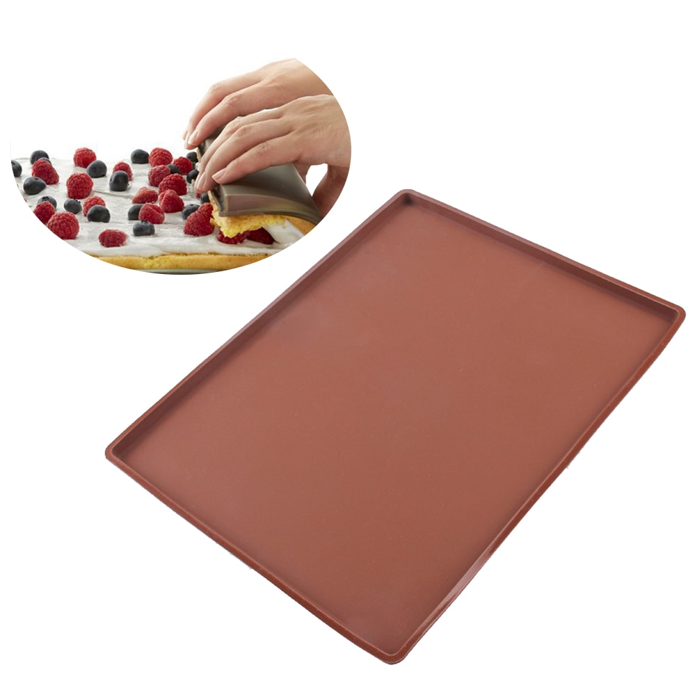 Nonstick Multi-function Baking Pastry Tool Swiss Roll Cake Mat Flexible Baking Tray Jelly Roll Pan Silicone Mold Bakeware