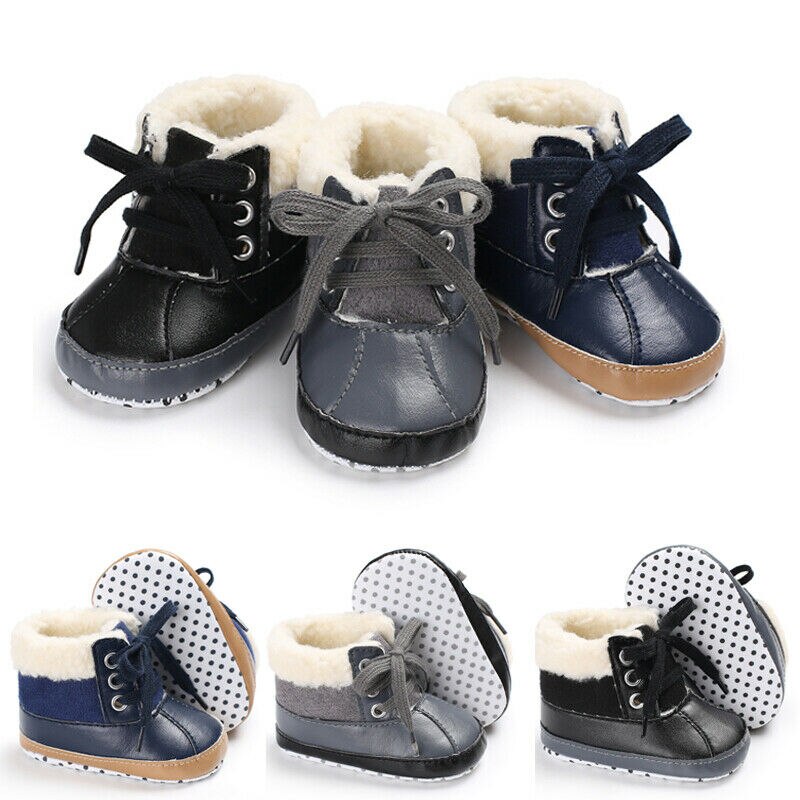 Bebé niña niño Botas de nieve invierno medias botas niños nuevos zapatos de fondo suave