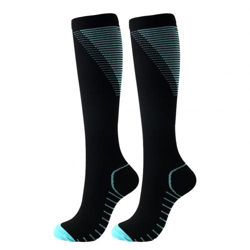 Men Women Outdoor Sports Football Soccer Running Nylon Compression Calf Socks Sports Football Soccer Running Nylon Calf Socks: Blue / S/M