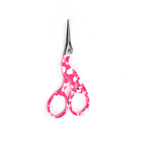 2 Size Stainless Steel Craft Scissors Handmade DIY Sewing Tools Zig Zag Fabric Scissors Pink Antique Stork Scissors: Small Pink flower